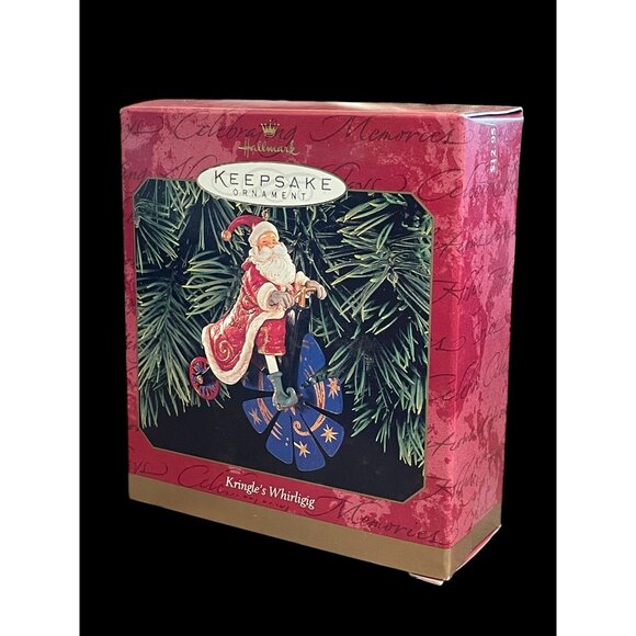 1999 Hallmark Keepsake Christmas Ornament Kringle’s Whirligig Vtg Santa Claus - Picture 4 of 6